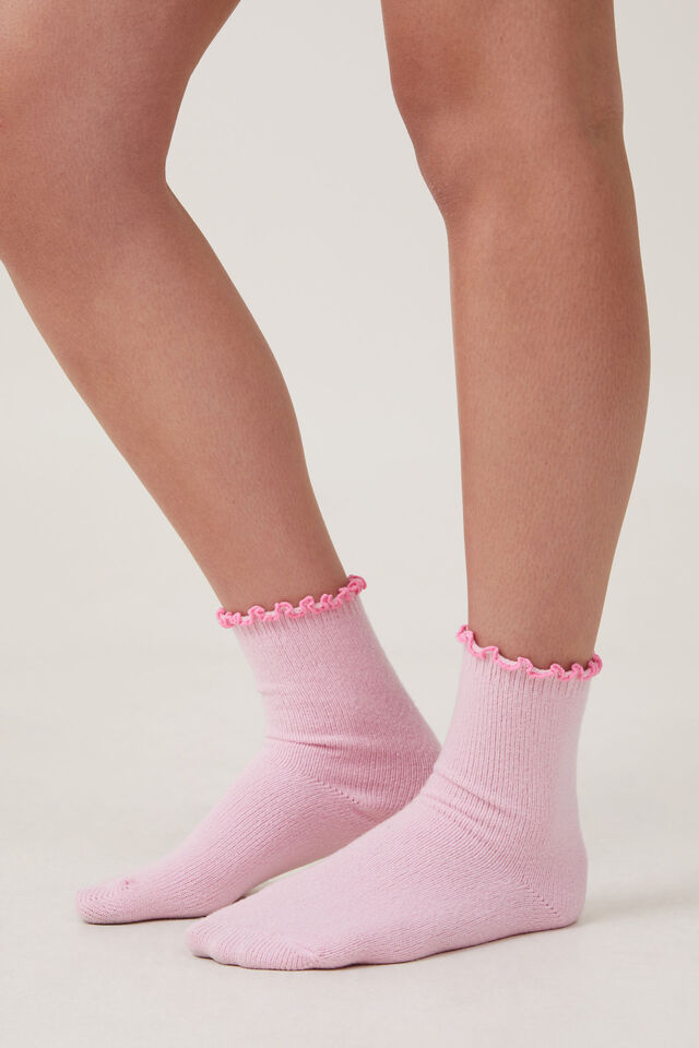 Slouch Bed Sock, FAIRYTALE PINK MARLE