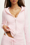 Sculpt Fleece Hooded Zip Through, CHERRY DREAM - example image 2