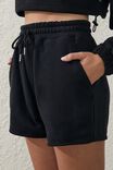 Plush Fleece Short, BLACK - alternate image 2