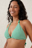 Slider Triangle Bikini Top, CACTUS GREEN STRIPE CRINKLE - alternate image 2