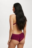 Rara Ruffle Cheeky Brief, BOYSENBERRY - alternate image 3