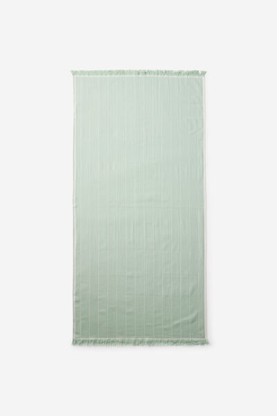 Lucia Lightweight Towel, GLACIAL GREEN PINSTRIPE
