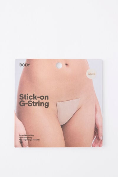 Stick On No Show G String, FRAPPE