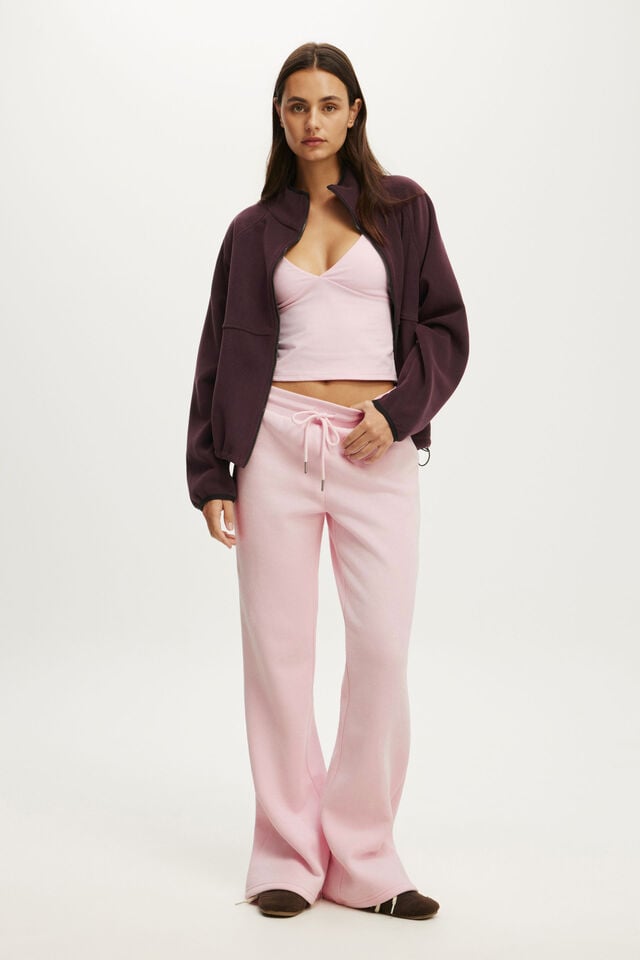 Plush Bootleg Sweatpant, CHERRY DREAM