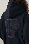 Plush Premium Graphic Hoodie, BLACK/BHWC WELLNESS CLUB - alternate image 2