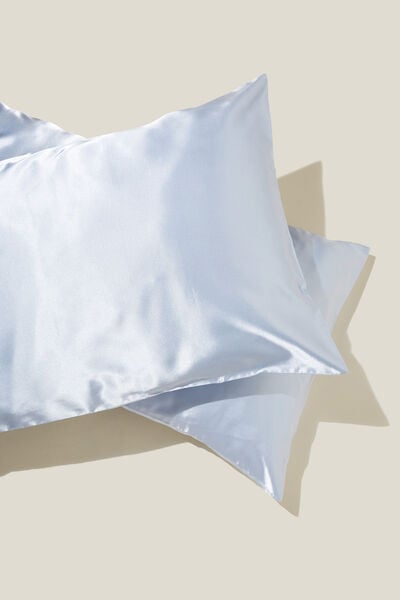 Luxe Satin Pillowslip Duo, ARTIC ICE