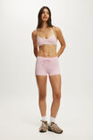 Ultra Soft Halter Open Back Crop, CHERRY DREAM/WHITE - example image 4