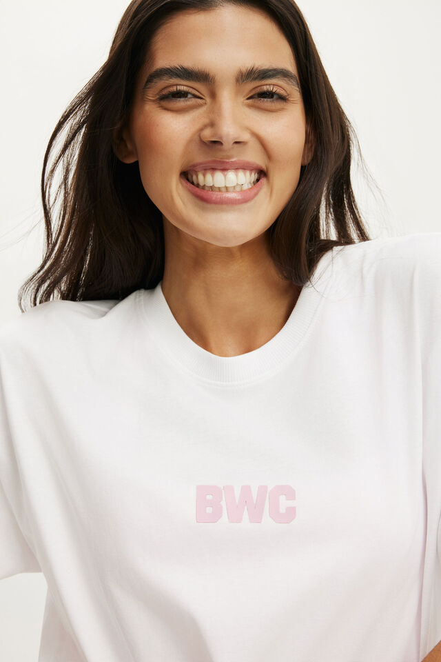Active Graphic Tee, WHITE/BWC