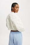 Quilted Rib Bomber Jacket, COCONUT MILK - alternate image 3