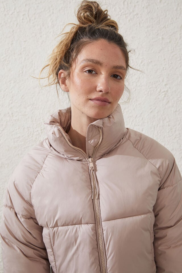 The Mother Puffer Cropped Jacket, AFFOGATO