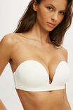 U Wire Strapless Push Up Bra, COCONUT MILK - example image 2