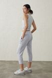Lifestyle Cropped Gym Trackpant, CLOUDY GREY MARLE - alternate image 5