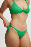 Fixed Tie Side Brazilian Bikini Bottom, PALM LEAF CRINKLE - alternate image 2