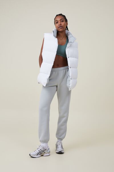 The Recycled Reversible Mother Puffer Vest 2.0, WHITE/AQUA MIST