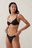 Refined High Side Brazilian Bikini Bottom, BLACK - alternate image 4