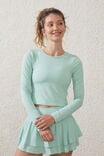Ultra Soft Fitted Long Sleeve Top, OASIS GREEN - alternate image 1