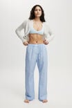 Personalised Boyfriend Boxer Pant, LIGHT BLUE/WHITE STRIPE - alternate image 1