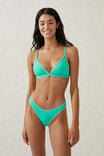 Fixed Triangle Bikini Top, FRESH GREEN/BLANKET STITCH - alternate image 1