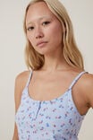 Peached Jersey Henley Cami, LEXI STRAWBERRIES BLUE - alternate image 2