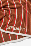 Cotton Beach Towel Personalised, POOLSIDE STRIPE BROWN RED - alternate image 2