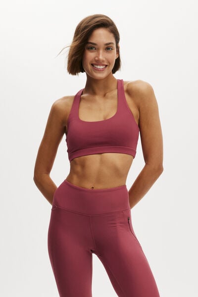 Active Core Keyhole Back Crop, DRY ROSE