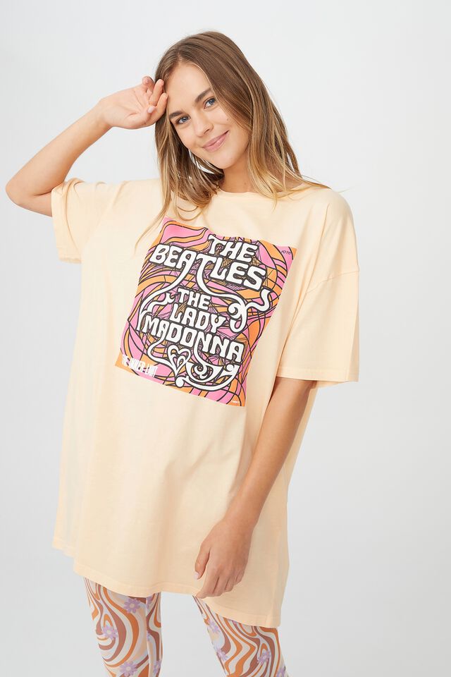 Camiseta - 90S T-Shirt Nightie, LCN APP/THE BEATLES WITH LADY MADONNA