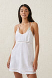 Strappy Beach Mini Dress, WHITE - alternate image 4