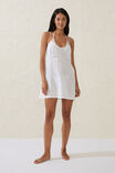 Strappy Beach Mini Dress, WHITE - alternate image 1
