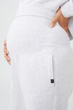 Maternity Plush Gym Track Pant, CLOUDY GREY MARLE - alternate image 4