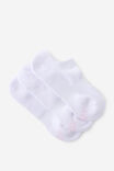 Move Low Cut Socks 3Pk, WHITE - example image 1