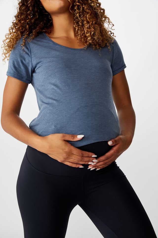 Maternity Core Capri Over Belly Tight, NAVY