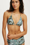 String Triangle Bikini Top, CAMO SHIMMER - example image 2