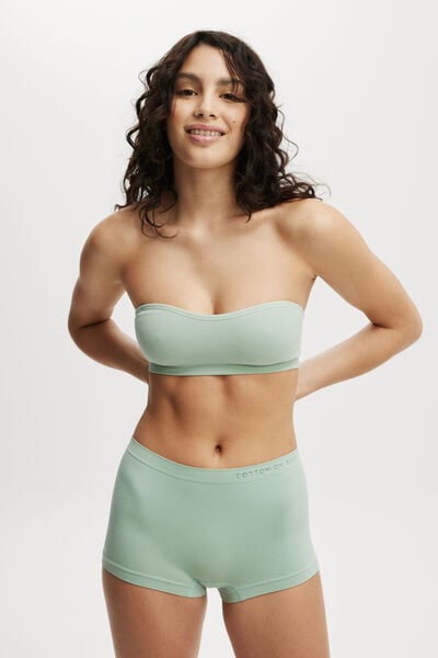 Seamless Sweetheart Padded Bandeau, (R) WASHED MINT