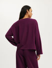 Dreamy Soft Boat Neck Long Sleeve, BLACKCURRANT - example image 3