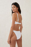 U Front Scoop Bikini Top, WHITE CRINKLE - alternate image 3