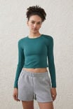 Ultra Soft Fitted Long Sleeve Top, SPORTY GREEN - alternate image 1