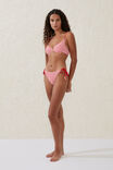 Balconette Bra Bikini Top, LOBSTER RED CRINKLE STRIPE - alternate image 4