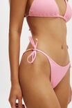 Fixed Tie Side Brazilian Bikini Bottom, PALE PINK CRINKLE - alternate image 2