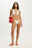 Scoop Neck Halter Bikini Top, COCONUT MILK WAFFLE - example image 4