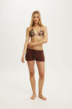 Maya Knit Relaxed Short, BROWN EMBER / MELLOW YELLOW STRIPE - example image 1