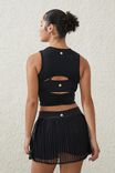 Active Mesh Pleated Skirt, BLACK - alternate image 3