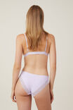 Organic Cotton Lace Bikini Brief, LILAC BREEZE POINTELLE - alternate image 3