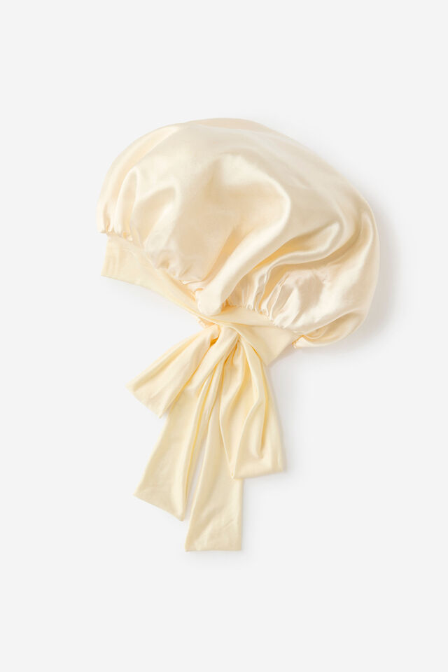Satin Sleep Bonnet, COCONUT MILK