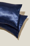 Luxe Satin Pillowslip Duo Personalised, TRUE NAVY - alternate image 4