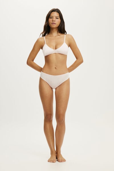 Cotton Pointelle Cheeky Brief, POINTE PINK