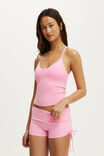 Ultra Soft Tie Side Roll Over Micro Short, PRISM PINK - example image 4