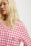 Flannel Short Sleeve Shirt And Short Personalised, ROBBIN CHECK/CHERRY POP - alternate image 2