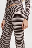 Sleep Recovery Roll Waist Pant, BURGUNDY/ CREAM STRIPE - alternate image 4