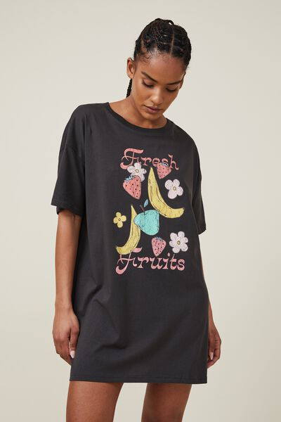 90S T-Shirt Nightie, FRESH FRUITS SCRATCH + SNIFF
