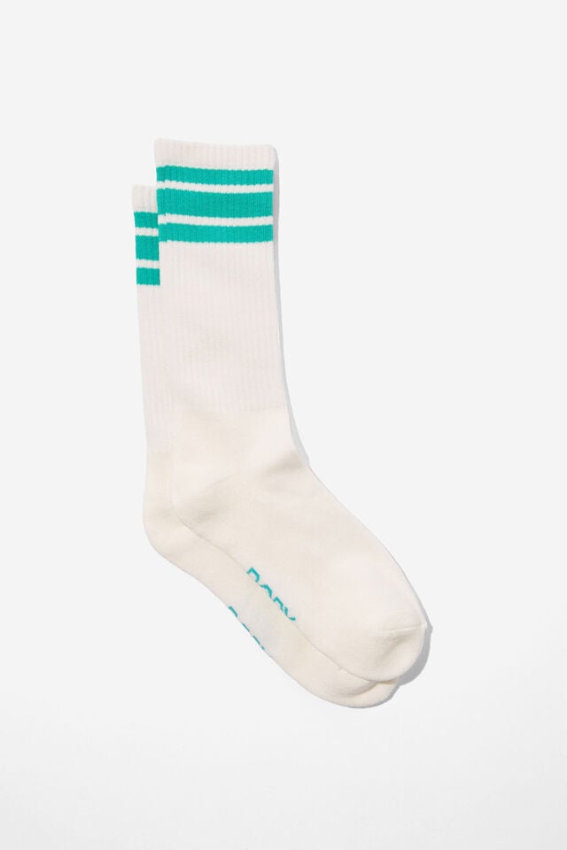 Active Tube Sock, COCONUT MILK/ARCADIA GREEN